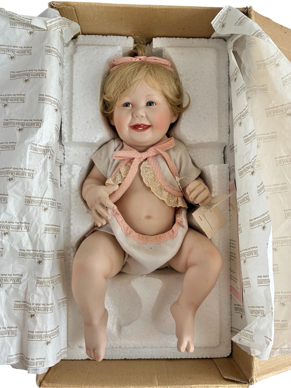 Ashton Drake Galleries Cute as a Button Baby Doll 14" First Issue Barely Yours